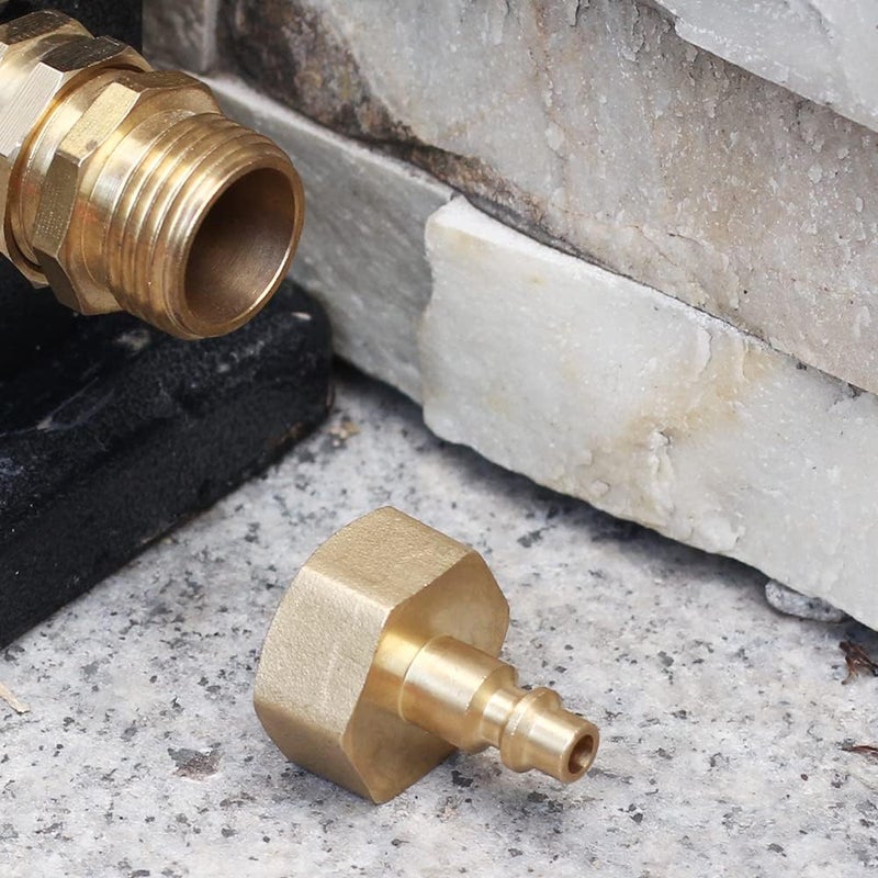 YELUN RV Winterize Sprinkler Systems Blowout Plug Quick Connect Air Compressor 1/4" Adapter | Fits Garden Hose 3/4" Threading Water Blowout Adapter Fitting for RV, Camper and Sprinkler Systems - Image 5